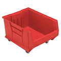 Mobile Storage Bin, polypropylene, Red, 12 in H, 18 1/4 in W, 23 7/8 in L