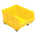 Mobile Storage Bin, Polypropylene, Yellow, 12 in H, 18 1/4 in W, 23 7/8 in L