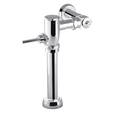 Flushometer 1.6 gpf, Polished Chrome, Single Flush, Toilet