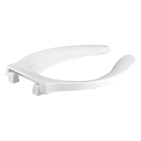 Toilet Seat Without Cover, Check Hinge, Elongated, White