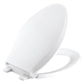 Toilet Seat With Cover, Plastic, Elongated, White