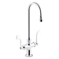 Manual Gooseneck Bathroom Faucet, Single Hole Mount, Chrome