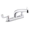 Manual, 8" Mount, Straight Kitchen Faucet