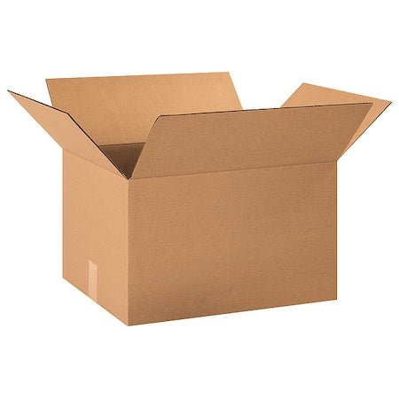 20 in x 15 in x 12 in Shipping Box, Kraft, Corrugate, Single Wall, 32 ECT