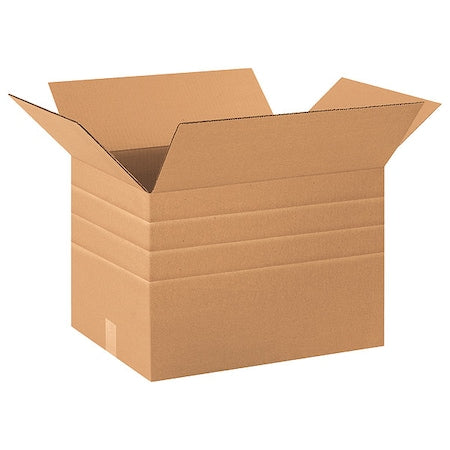 20 in x 12 in x 12 in Multi-Depth Box, Kraft, Corrugate, Single Wall, 32 ECT
