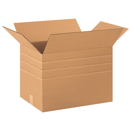 20 in x 14 in x 14 in Multi-Depth Box, Kraft, Corrugate, Single Wall, 32 ECT