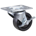 Plate Caster, Swivel, Phenolic, 3 3/4"H