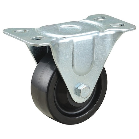 Plate Caster, Rigid, Phenolic, 3 3/4"H