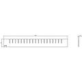 Steel Divider, 22 5/16 in L, 2 3/4 in H