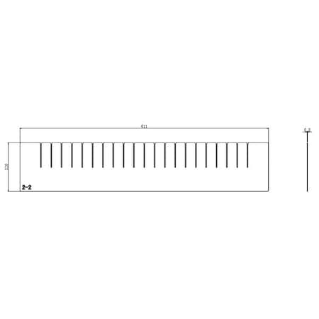 Steel Divider, 24 in L, 4 1/2 in H