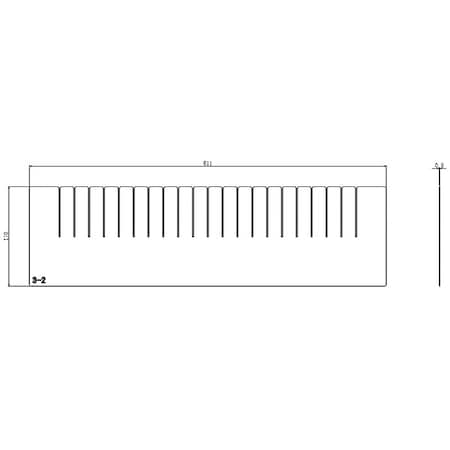 Steel Divider, 24 in L, 5 5/8 in H