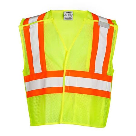 XL Class 2 Fleece Breakaway High Visibility Vest, Lime