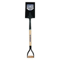 Garden Spade Shovel, 16 ga #2 Blade, Steel Blade, Rear Rolled Step, 30 in L Natural Wood Handle
