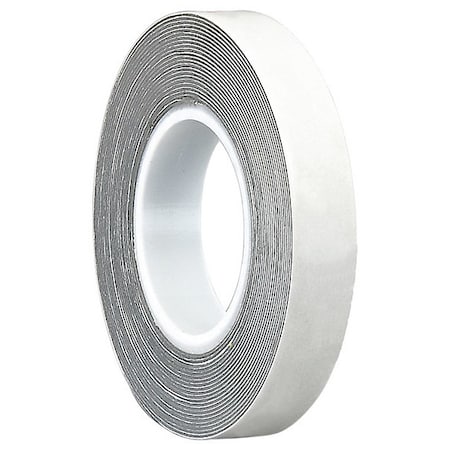 Double-Sided Foam Tape, 3/4 in W, 5 yd L, 1/16 in, Foam, Double-Sided