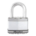 Padlock, Keyed Alike, Long Shackle, Rectangular Steel Body, Boron Shackle, 1 3/16 in W
