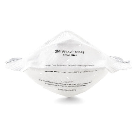 Particulate Respirator & Surgical Mask, N95, VFlex, Level 1, Flat-Fold, Metal Nose Clip, S, PK50