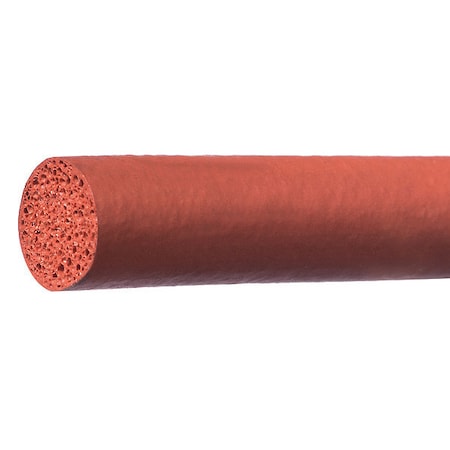 Silicone Cord, Diameter 3/8 in, Red