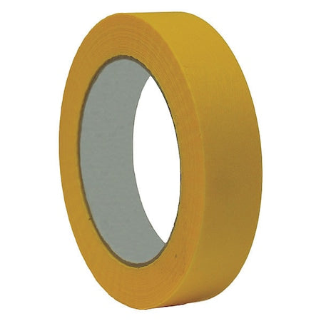 Masking Tape, 1 in W x 60 yd L, 3.6 mil Thick, Yellow, Acrylic Adhesive