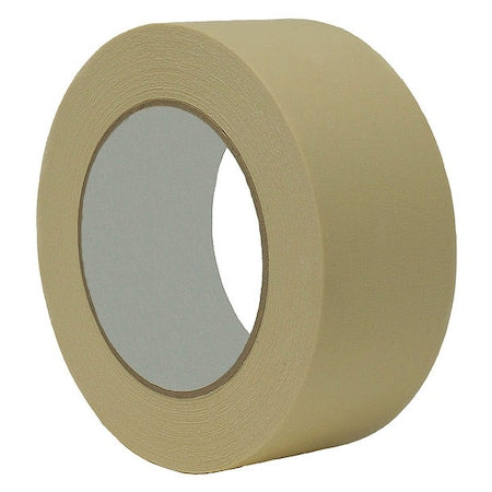 Masking Tape, 2 in W x 60 yd L, 5 mil Thick, Tan, Rubber Adhesive