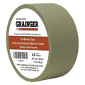 Masking Tape, 1 1/2 in W x 60 yd L, 4.8 mil Thick, Tan, Rubber Adhesive