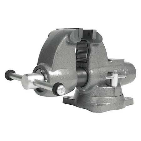 Combination Vise, Serrated Jaw, 9 1/8" L
