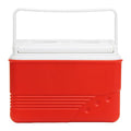4.8 qt Personal Cooler, Up to 12 hrs Ice Retention, Plastic, Red/White