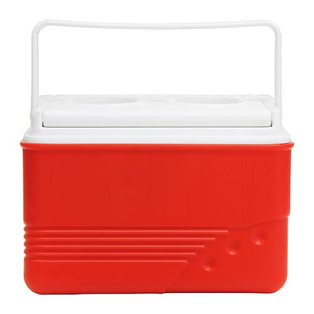 4.8 qt Personal Cooler, Up to 12 hrs Ice Retention, Plastic, Red/White