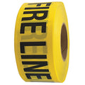Barricade Tape, Fire Line Do Not Cross, 3 in Wide x 1000 ft Long, Polyethylene, 1.6 mil Thickness