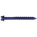 Tapcon Masonry Screw, 1/4" Dia., Hex, 3 1/4 in L, Steel Blue Climaseal, 100 PK
