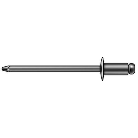 Blind Rivet, Flanged Head, 1/8 in Dia., 29/64 in L, Aluminum Body, 500 PK