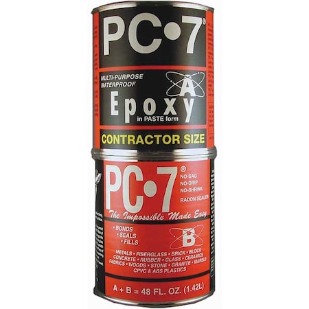 Epoxy Adhesive, PC-7 Series, Gray, Can, 1:01 Mix Ratio, Not Rated Functional Cure