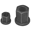 Flange Nut, 1/2"-13, Isoplast, Not Graded, Plain, 1/2 in Hex Wd