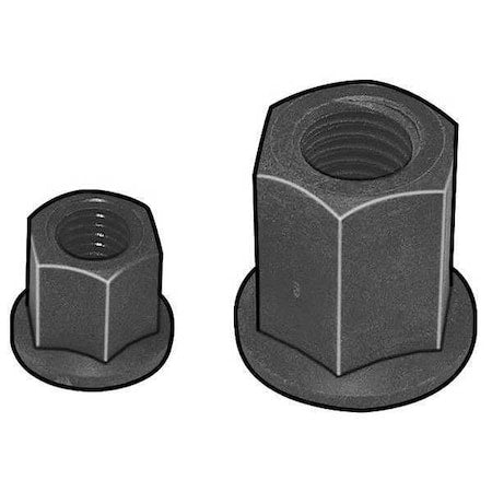 Flange Nut, 1/2"-13, Isoplast, Not Graded, Plain, 1/2 in Hex Wd