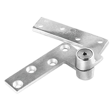 Pivot Hinge, Brass, Full Mortise Mounting, 1 1/16 in Leaf W x 4 1/4 in Leaf H, Satin Chrome
