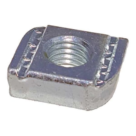 Superstrut Channel Flat Nut, 1/2 In, Silver, PK25