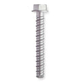 Large Diameter Tapcon Concrete Screw, 1/2" Dia., Hex, 3 in L, Steel Zinc Plated, 25 PK