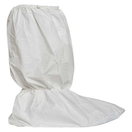 Disposable Boot Covers, Microporous Film, White, Slip Resistant Sole: Yes , M