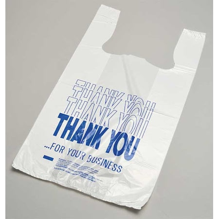 T-Shirt Bags, White, 20 In. L, PK2000