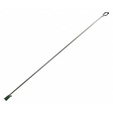 Trash Grabber, Squeeze Handle, 92 in L, 4 1/4 in Grabber Opening, Steel, Green