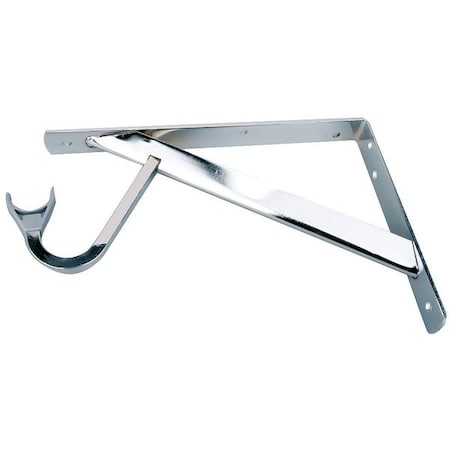 Shelf and Rod Bracket, Steel, Chrome