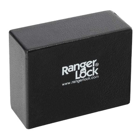 Padlock Guard, 3 in, Hardened Steel, Black