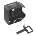 Padlock Guard,Hardened Steel,Blk,2""L