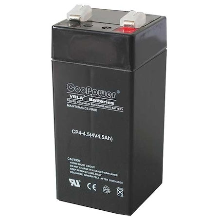 Battery, Sealed Lead Acid, 4V, 4.5Ah, Faston