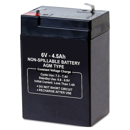 Battery, Sealed Lead Acid, 6V, 4.5Ah, Faston