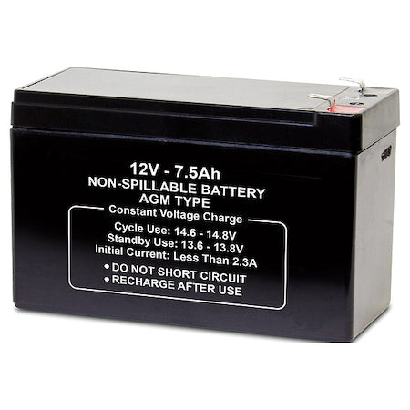Battery, Sealed Lead Acid, 7.5Ah, Faston