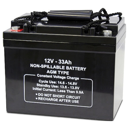 Battery, Sealed Lead Acid, 33Ah, Threaded