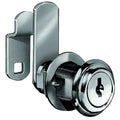 Disc Tumbler Keyed Cam Lock, Bright Nickel, 5/8 in For Door Thickness, 2 Number of Keys