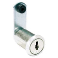 Disc Tumbler Keyed Cam Lock, Bright Nickel, 15/64 in For Door Thickness, 2 Number of Keys