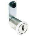 Disc Tumbler Keyed Cam Lock, Bright Nickel, 15/64 in For Door Thickness, 2 Number of Keys
