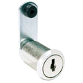Disc Tumbler Keyed Cam Lock, Bright Nickel, 15/64 in For Door Thickness, 2 Number of Keys
